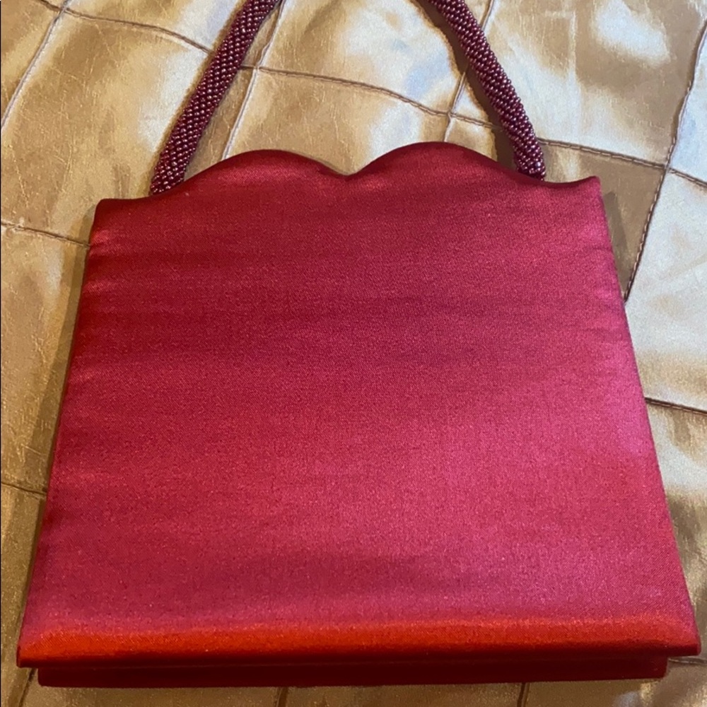 Beautiful evening bag beaded handle,